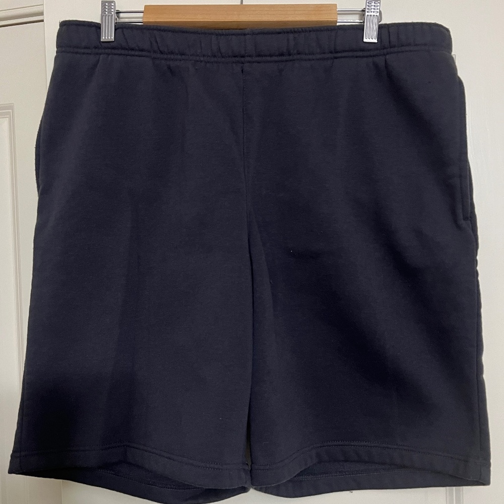 Ideology Mens Solid Fleece Drawstring Shorts Black XL 9" Inseam